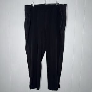 Chico’s Women’s Zenergy UPF Rib Mix Ankle Pants Black Size 4R, 20